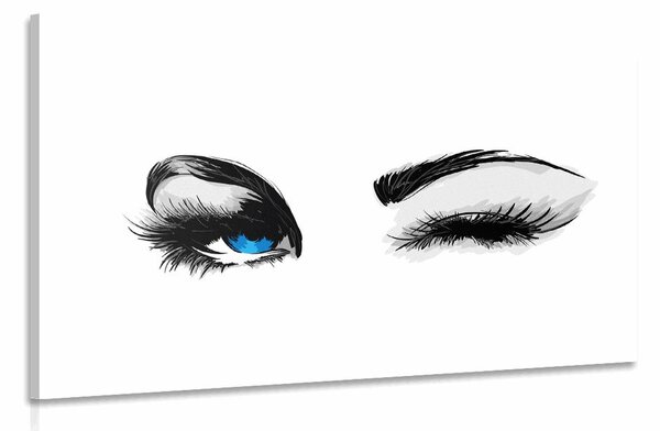 Tablou ochi feminini care clipesc