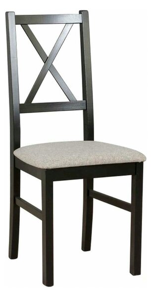 Scaun NILO 12, negru/gri - Higge 11, lemn de fag/stofa, 43x40x90 cm