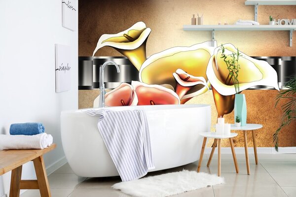 Tapet flori calla lilly elegante