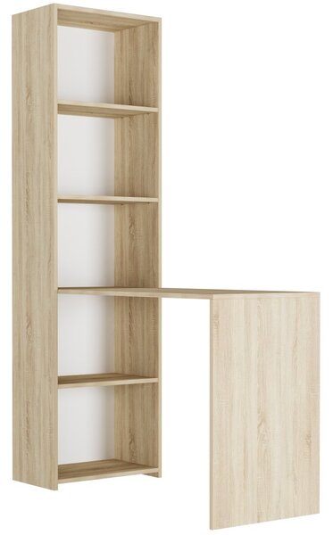 Birou de scris cu raft MODERN B-50S - 120 x 50 x 180 cm - diferite variante de culoare artisan mix antracit
