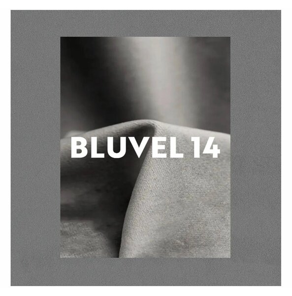 Divan 120x200 ALFIE, stofa catifelata gri - Bluvel 14, cu somiera si c