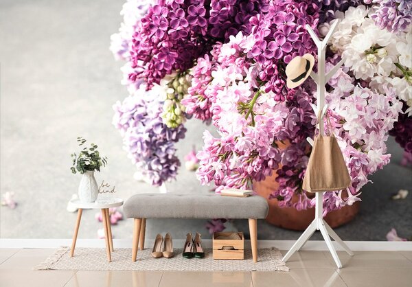 Fototapet liliac în ghiveci