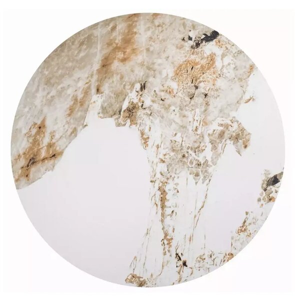 Masuta NAPA B, alb/nuc/auriu, ceramica/metal, 50x50x53 cm
