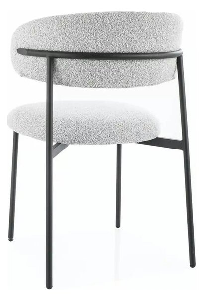 Scaun ELTON, bej/negru, stofa/metal, 56x46x80 cm