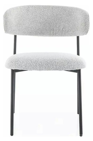 Scaun ELTON, bej/negru, stofa/metal, 56x46x80 cm