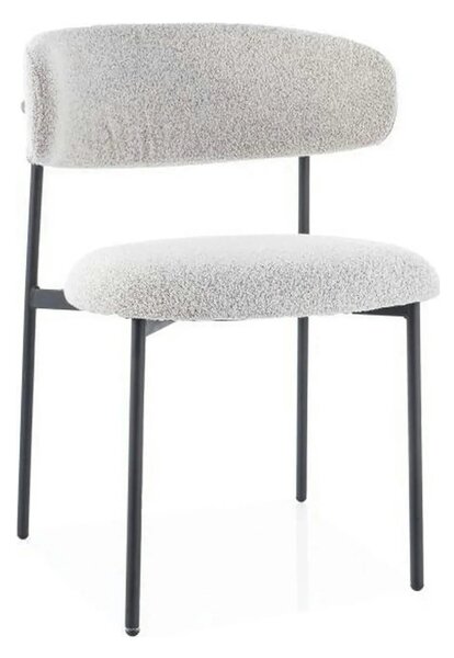 Scaun ELTON, bej/negru, stofa/metal, 56x46x80 cm