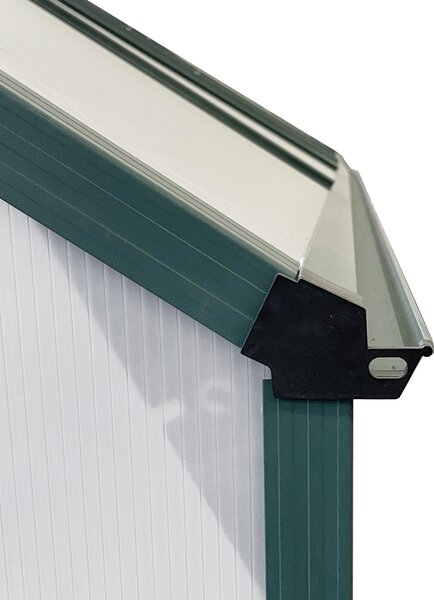 Outsunny Sera pentru plante din aluminiu kit sera de gradina walk-in din policarbonat cu ventilatie, Verde | Aosom Romania