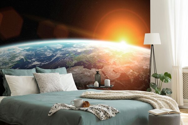 Fototapet vedere la planeta din univers