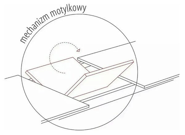 Masa extensibila LOGAN, nuc/negru mat, 160/200x90x75 cm