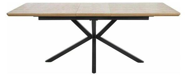 Masa extensibila LOGAN, stejar/negru, 160/200x90x76 cm