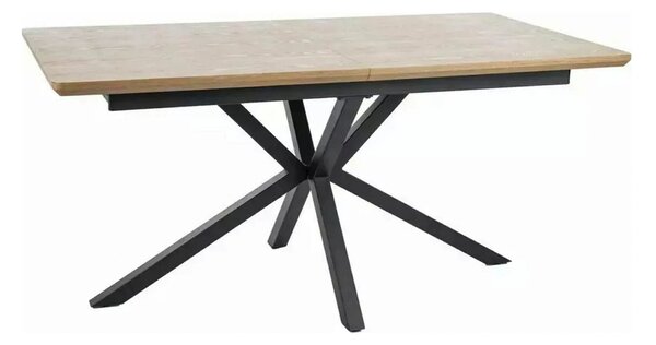 Masa extensibila LOGAN, stejar/negru, 160/200x90x76 cm