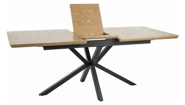 Masa extensibila LOGAN, stejar/negru, 160/200x90x76 cm