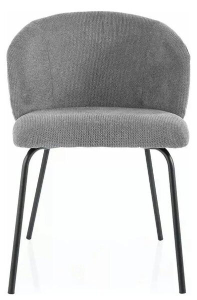 Scaun KEVIN, gri/negru, stofa clasica/metal, 57x44x79 cm