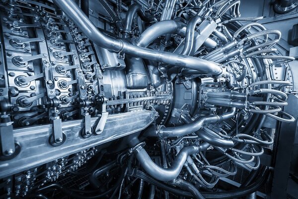 Fototapet motor cu turbină de gaz