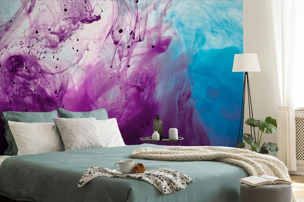 Tapet abstracție magică violet-albastră
