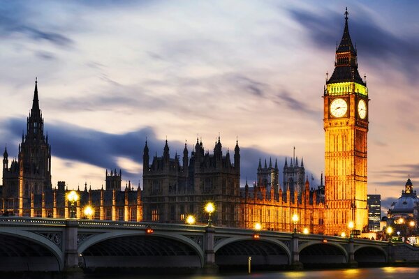 Fototapet Big Ben nocturn în Londra
