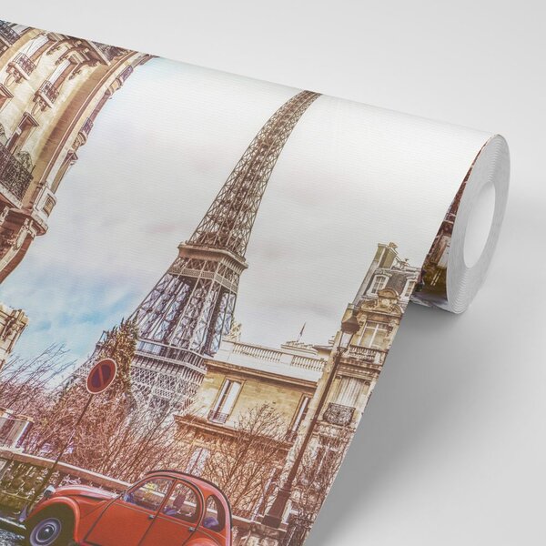 Tapet vedere la Turnul Eiffel de pe strada Parisului