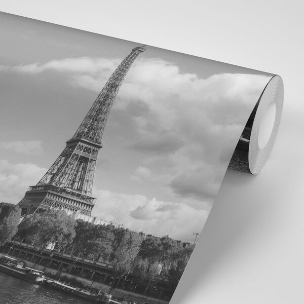 Fototapet panorama frumoasă a Parisului în alb-negru
