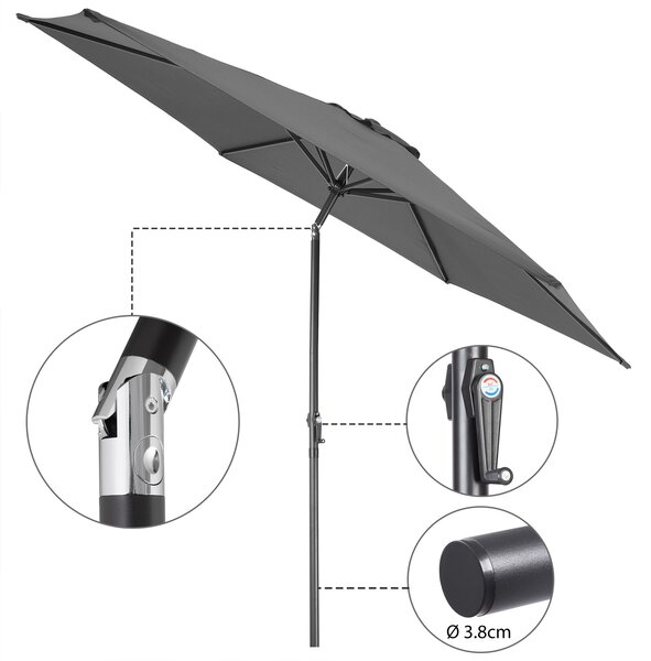 Deuba Floarea soarelui de gradina Ø300 cm - antracit
