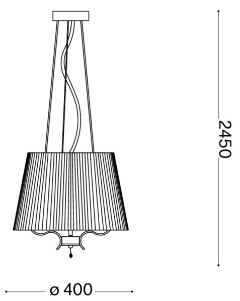 Ideal lux - Lampa suspendata de cristal 3xE14/40W/230V