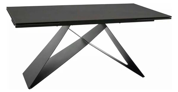 Masa extensibila WESTIN, maro/negru, sticla/ceramica/metal, 160/240x90