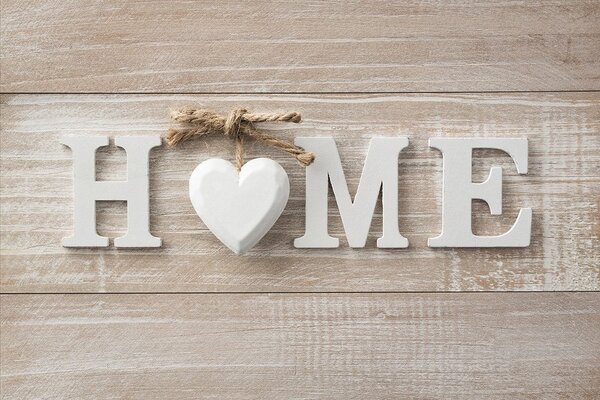 Tapet cu inscripția Home în design vintage