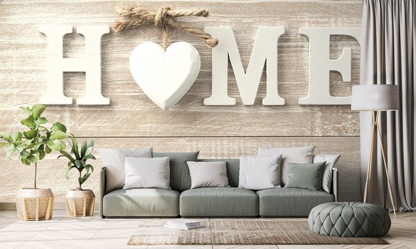 Tapet cu inscripția Home în design vintage