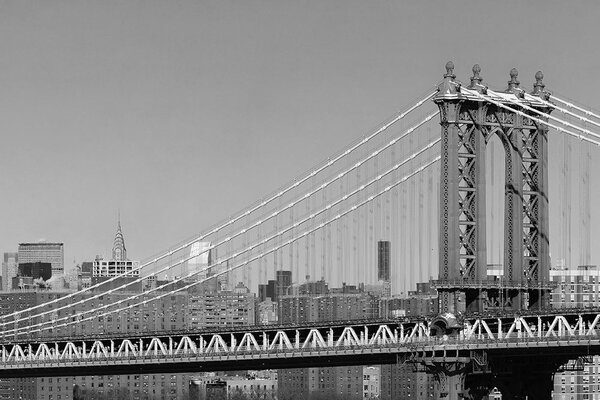 Fototapet zgârie-nori în New York în alb-negru