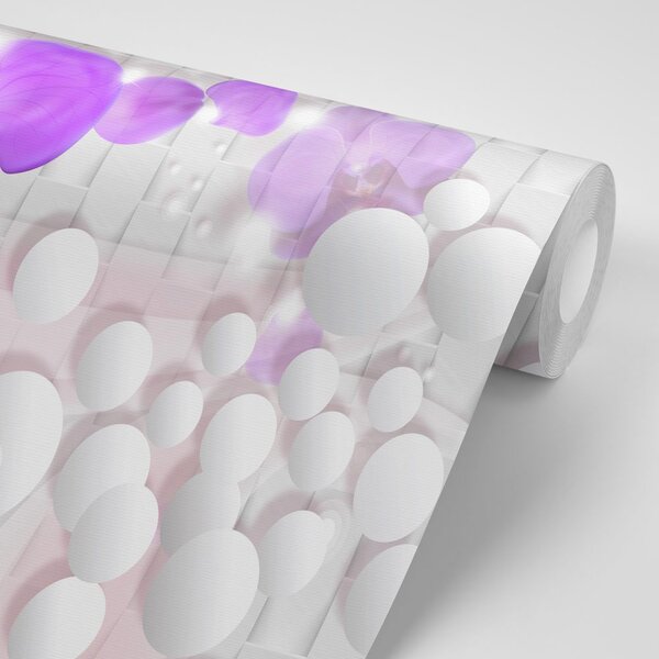 Tapet orhidee pe un fundal abstract