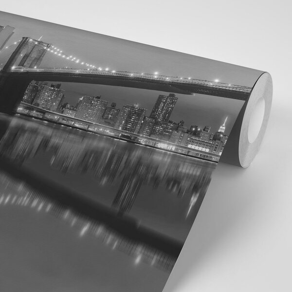 Fototapet podul în Manhattan în alb-negru