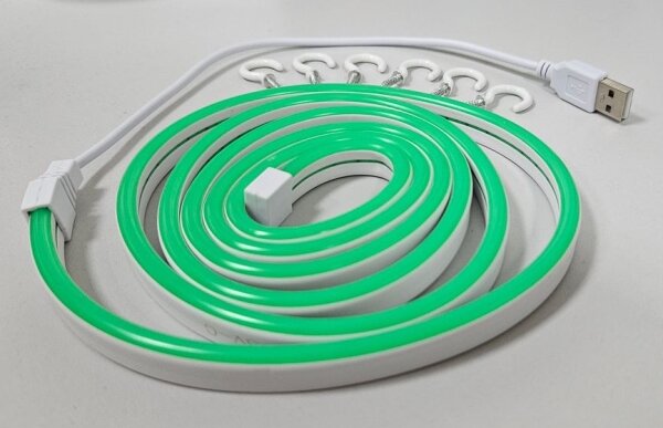 Bandă LED flexibilă NEON LED/5V 1,8 m verde