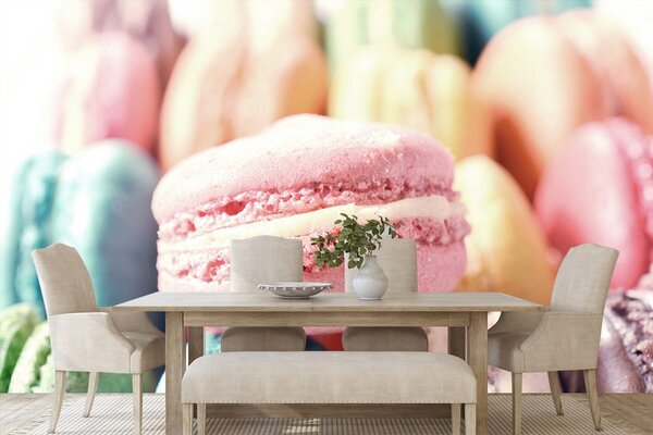 Fototapet macarons colorate