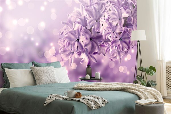 Tapet floare violetă de liliac