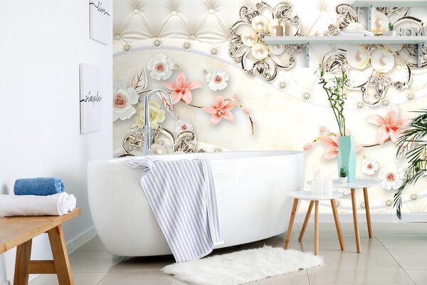 Tapet bijuterii florale de lux
