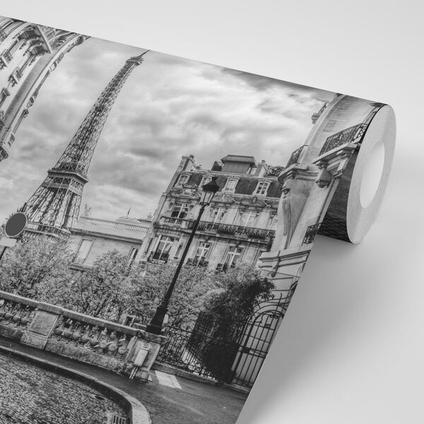 Fototapet mașină retro roșie în Paris