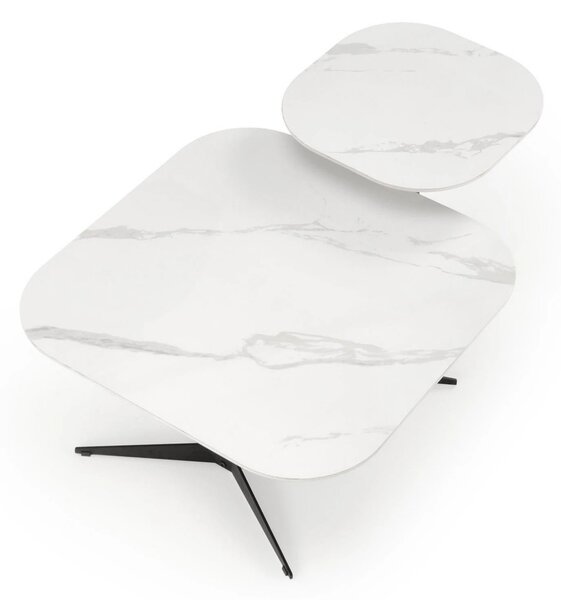 Masuta BORNA, alb/negru, ceramica/metal, 80x80x40 cm