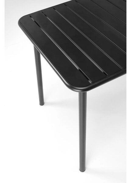 Masa gradina BOSCO, negru, metal, 140x70x76 cm