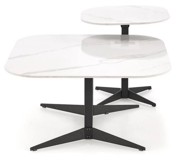 Masuta BORNA, alb/negru, ceramica/metal, 80x80x40 cm