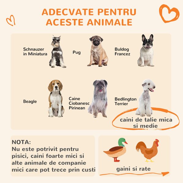 PawHut Tarc Joacă pentru Caini în Aer Liber cu Baldachin Impermeabil și Protecție UV 122x122x138cm | Aosom Romania