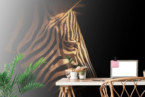 Fototapet portretul unei zebre
