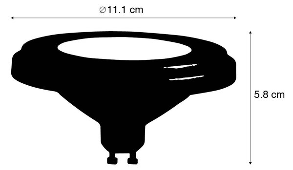 Set de 5 becuri LED GU10 AR111 8W 750 lm 3000K