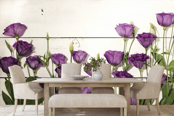 Fototapete flori violete frumoase