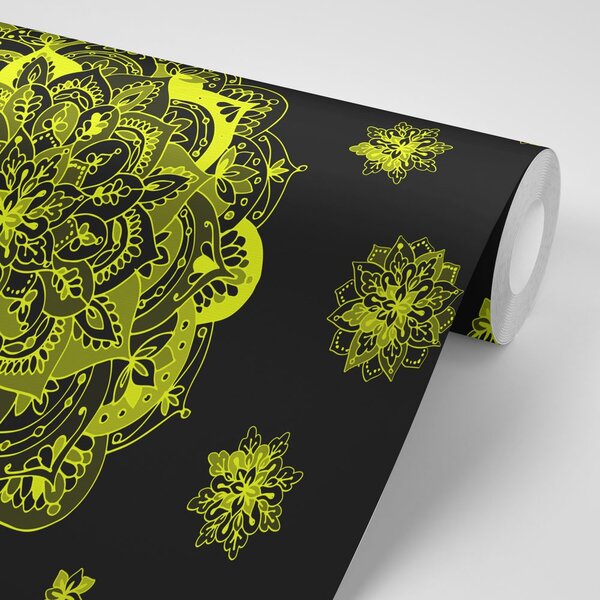 Tapet Mandala galbenă