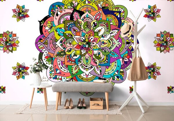 Tapet Mandala colorată