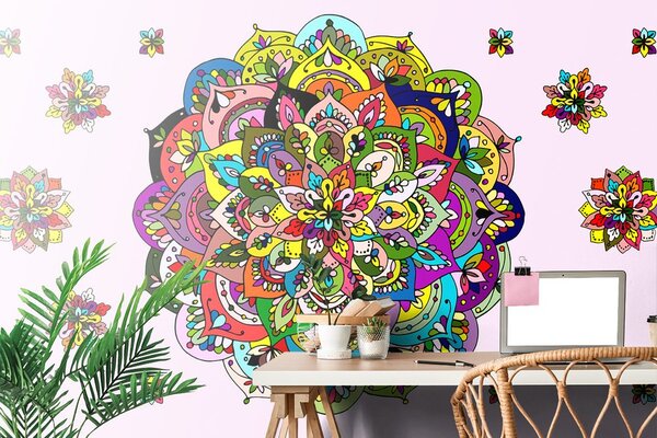 Tapet Mandala colorată