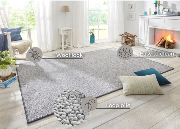 Covor gri 60x90 cm Wolly – BT Carpet
