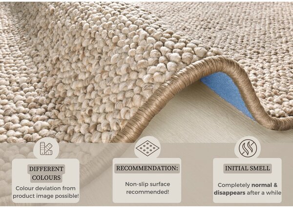 Covor maro deschis 60x90 cm Wolly – BT Carpet