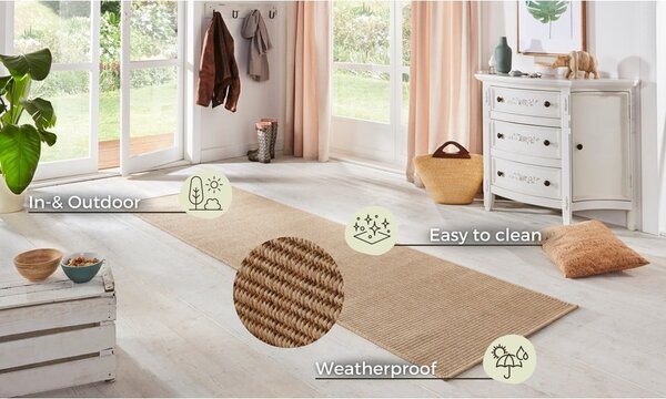 Covor pentru exterior și interior bej 80x150 cm Nature – Hanse Home
