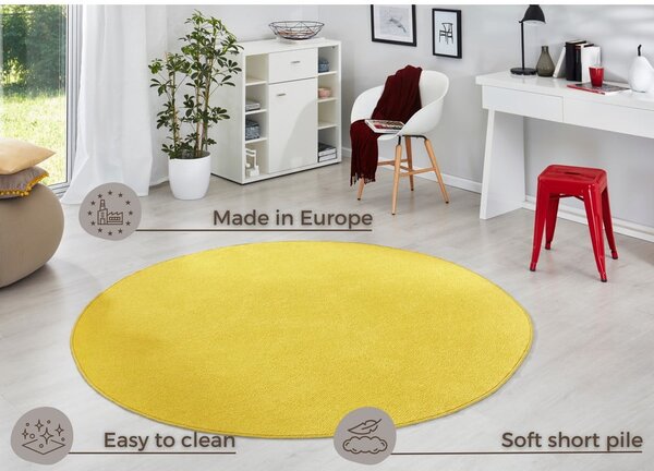 Covor galben rotund ø 133 cm Fancy – Hanse Home