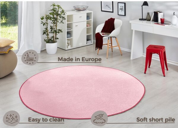 Covor roz deschis rotund ø 133 cm Fancy – Hanse Home